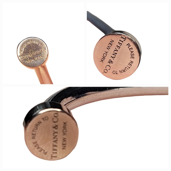 Rare Tiffany & Co Rubedo Ends Circle Edge Cuff Bracelet - Picture 15 of 16